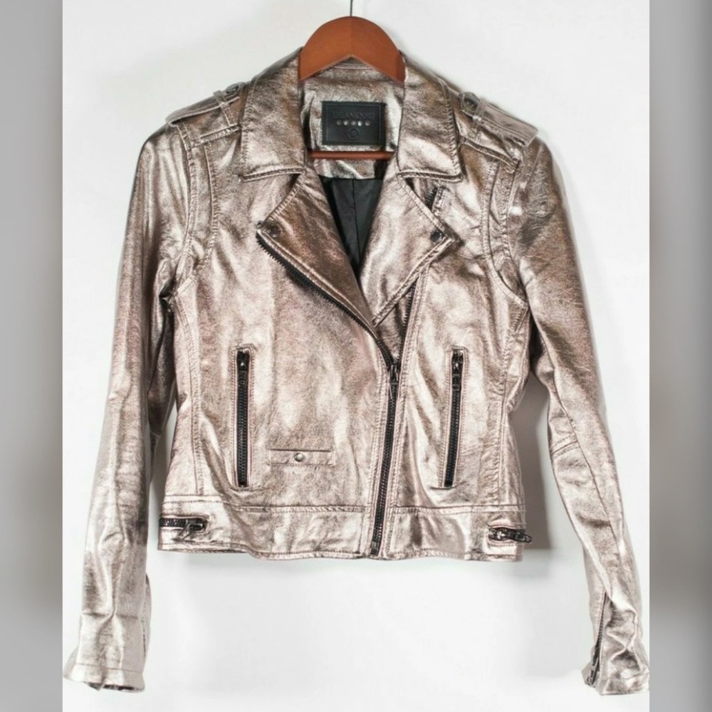 BLANK NYC Gold Metallic Moto Jacket